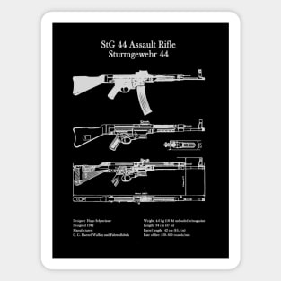 StG 44 Assalt Rifle | World War 2 Weapon Blueprint Magnet